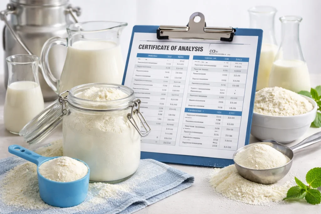 Understanding Milk Powder Specifications on COA and TDS
