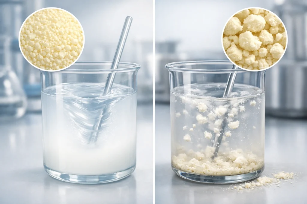 Impact of Milk Powder Particle Size on Solubility and Processing Performance